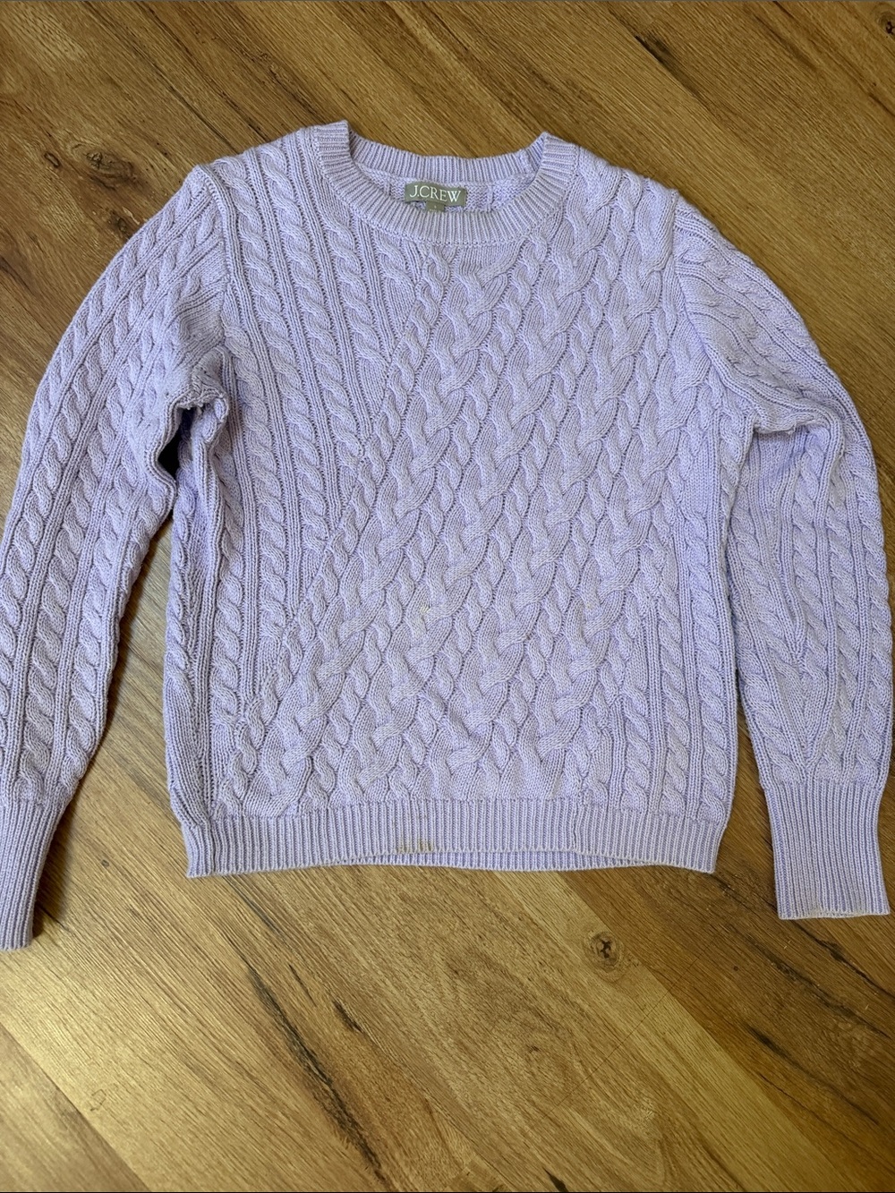 J. Crew Lilac Cable Crewneck Sweater - Men